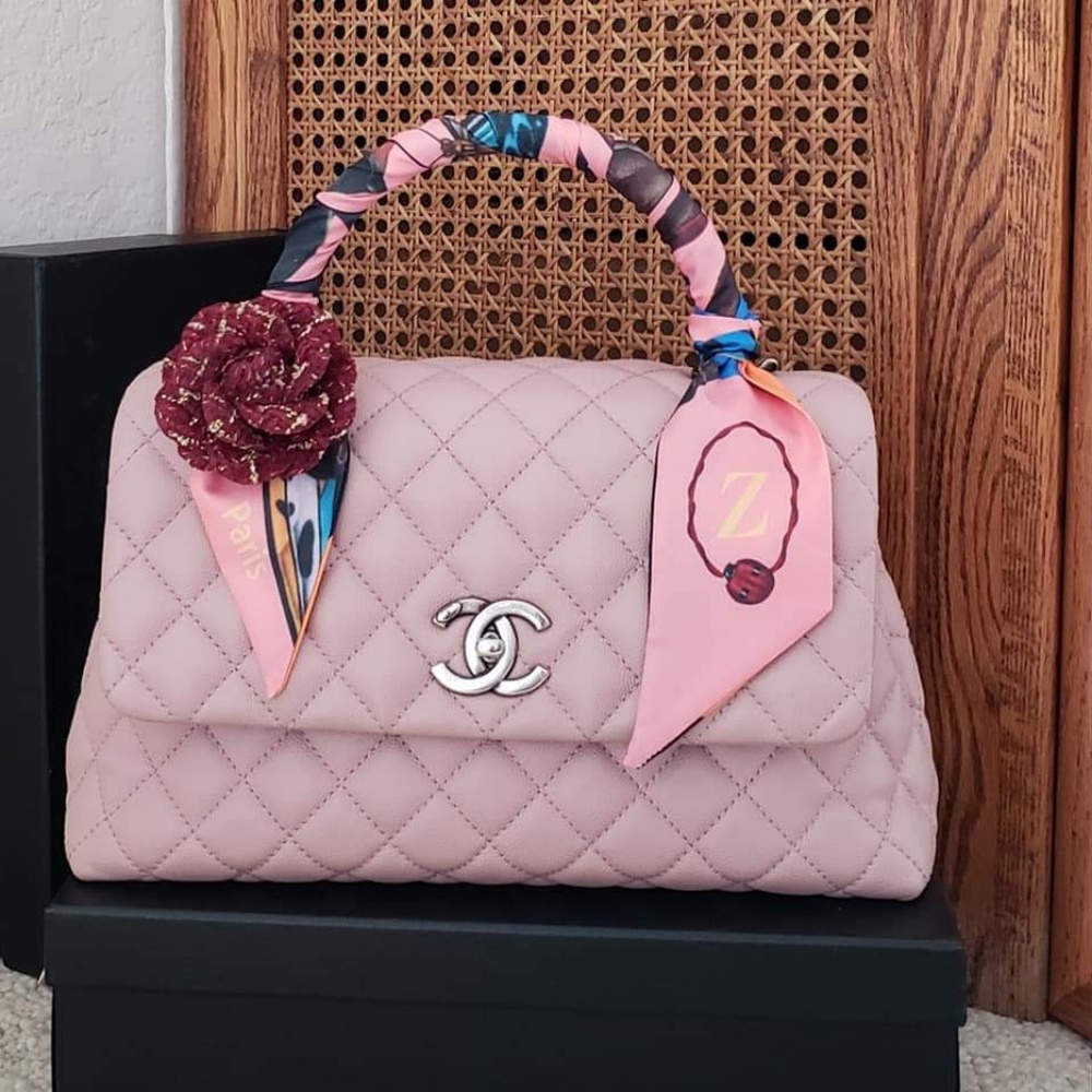 CHANEL COCO HANDLE PINK CAVIAR SMALL BAG - Picture 8 of 8